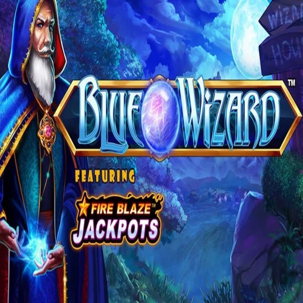 Blue Wizard Fire Blaze Jackpots game by Rarestone Gaming – logo hosted on BetOnRed Casino